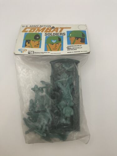 Payton US Army Men Combat Toy Soldiers Palmer Plastics New W/ Troop Carrier 60s - Picture 1 of 2