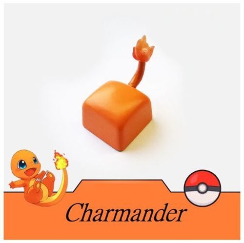 Pokemon Resin Keyboard Keycaps Pikachu Charmander Bulbasaur Mew Eevee Squirtle - Picture 11 of 12