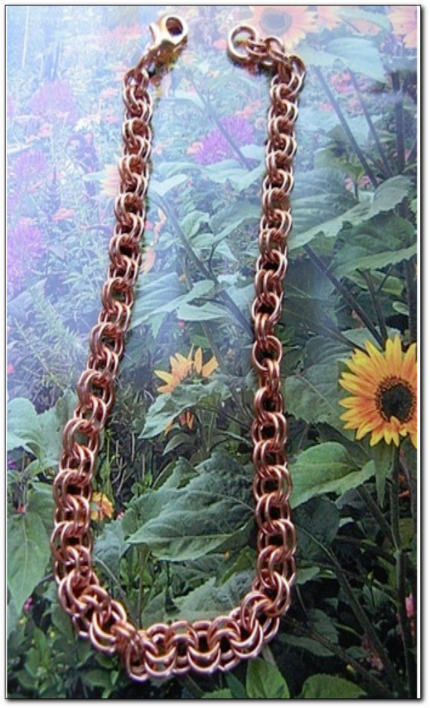 Ladies Solid Copper Link Bracelet 656G -3/16 inch wide 1/2 to inch  lengths