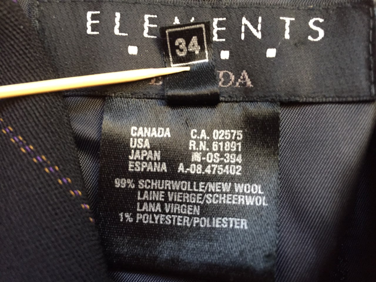 ESCADA ELEMENTS STRIPED WOOL COAT JACKET34 US4 XS - image 3