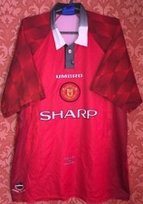 VERY RARE MANCHESTER-UNITED-1996-1998-HOME-FOOTBALL-SHIRT-JERSEY-MAGLIA-UMBRO