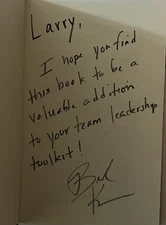 3D Team Leadership : A New by T. Harris & Bradley Kirkman Hardcover Signed Larry