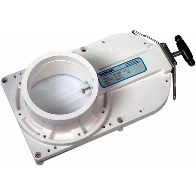 Rv Camper Toilet Flush Flat Top Waste Valve Drain Gate w Spigot