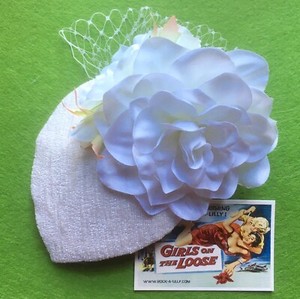 Ivory Rose Hair Fascinator Hat Rockabilly Pinup Ascot Bride