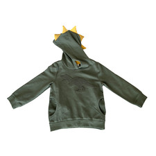 Tommy Bahama Boys Size 3T T Rex Dinosaur Pullover Hoodie Green and Yellow