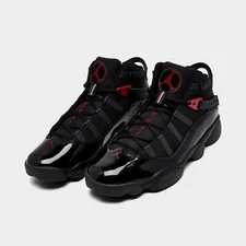 SIZE 14 - AIR JORDAN 6 RINGS 2 - ALL BLACK SOLES W/ RED -JUMPMAN JORDANS V2 14.0