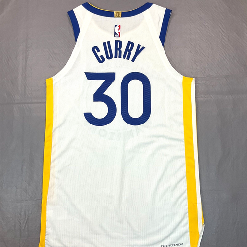 New Stephen Curry Golden State Warriors Authentic Sewn White Jersey Sz 40 S $200 - Picture 7 of 12