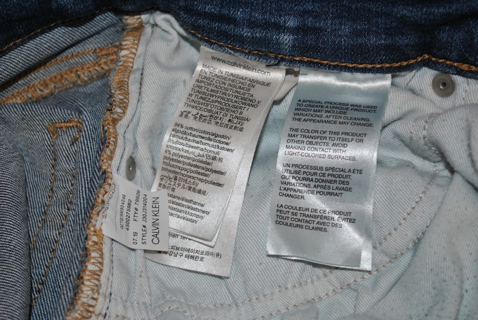 RRP 179$ Original Calvin Klein Mens Slim Fit Jeans Size 32 L32 M - L ideal item+ image 9
