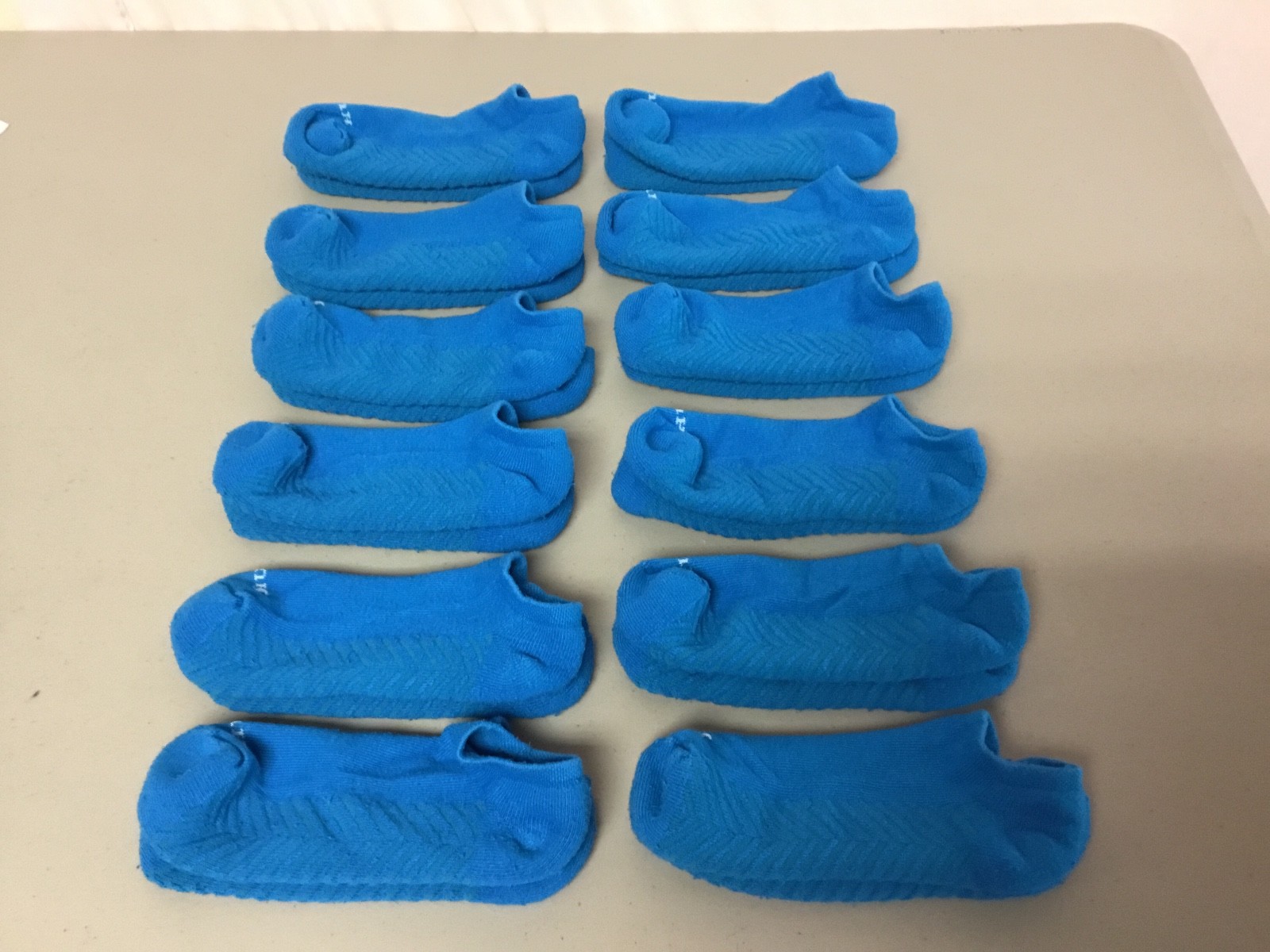 SAOLA Calze donna tonalità misto cotone suola massaggiante no show turchese 12 paia #600G