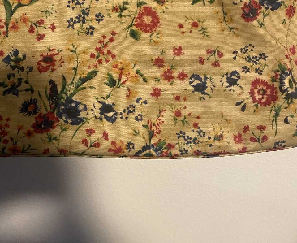 Patricia Nash Prairie Rose Leather Tote Shoulder Bag Poppy Top 17” x 10.5” - Image 3 of 4