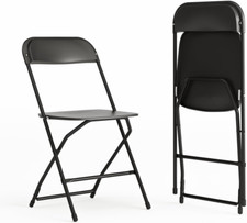 Hercules Series Plastic Folding Chairs for Parties and Weddings, Stackable Comme