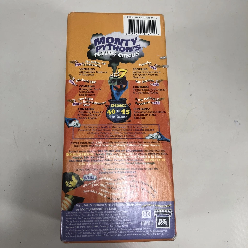 Monty Python's Flying Circus 3 VHS Set  - 19-20-21 - Image 3 of 4