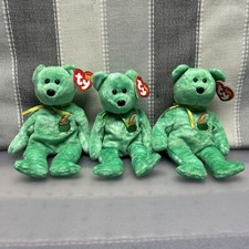 2003 RARE & RETIRED TY BEANIE BABY~KILLARNEY ST PATRICKS TEDDY BEAR 8"-set Of 3
