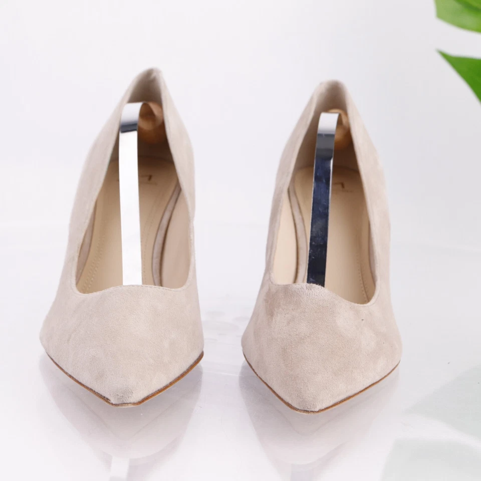 Zapato de vestir Marc Fisher para mujer Zala Pump talla 9 bronceado nude gamuza punta tacón bloque Foto 2 de 4