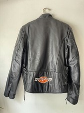 Vintage Wilson s Leather Jacket With Harley Davidson Patch