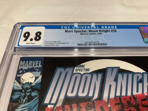Caballero Luna 55 56 57 58 59 60 CGC 9,8 páginas blancas completas Stephen Platt Run - Imagen 15 de 21