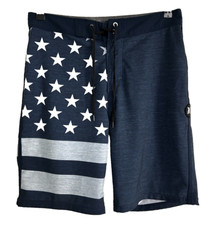 Mens 65 Hurley Phantom Boardshorts Surf Swim Trunks Stretch USA Flag Size: 29