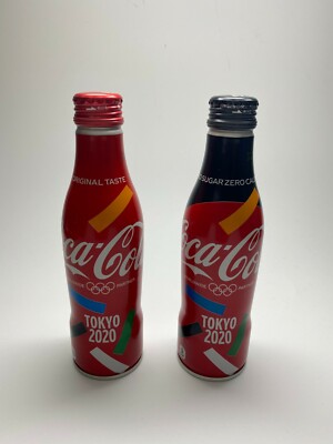 2020 Tokyo Olympic Coca Cola & Zero Sugar Aluminum Bottle Emptied 250ml x2