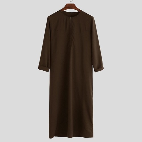 Men Islam Arab Thobe Robe Dishdasha Muslim Abaya Kaftan Dress Thoub Jubba Robe. - Picture 2 of 11