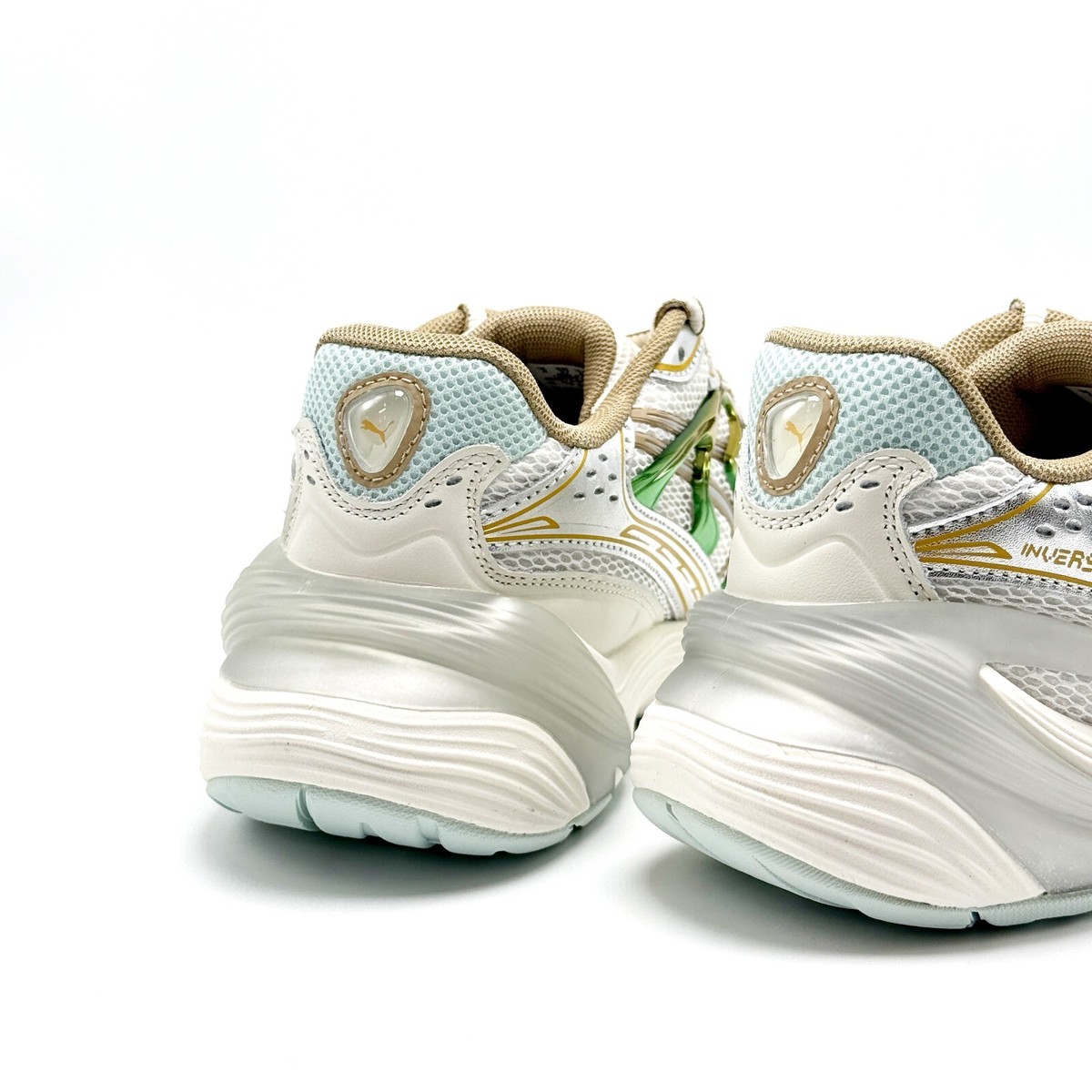 NEW* WOMEN PUMA Inverse Shimmer Warm White-Archive Gold (402972 01