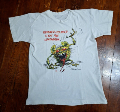 Franquin monster Rare Vtg Belgian Comics Single Stitch t shirt
