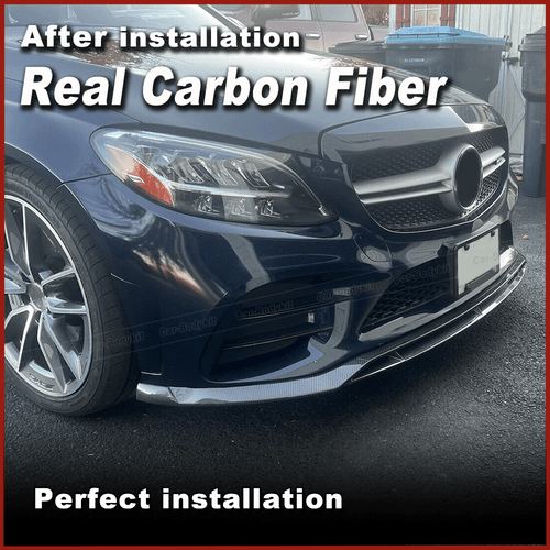 Alerón delantero de carbono para Mercedes W205 C205 A205 C43 AMG 2019-21 - Imagen 4 de 11