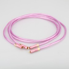 Pair 12core OFC Silver Plated Wire HIFI Audio Analogue Interconnect RCA Cable