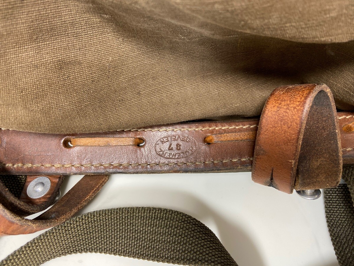 Swiss Army Military Bread Bag Shoulder Salt & Pepper Switzerland 