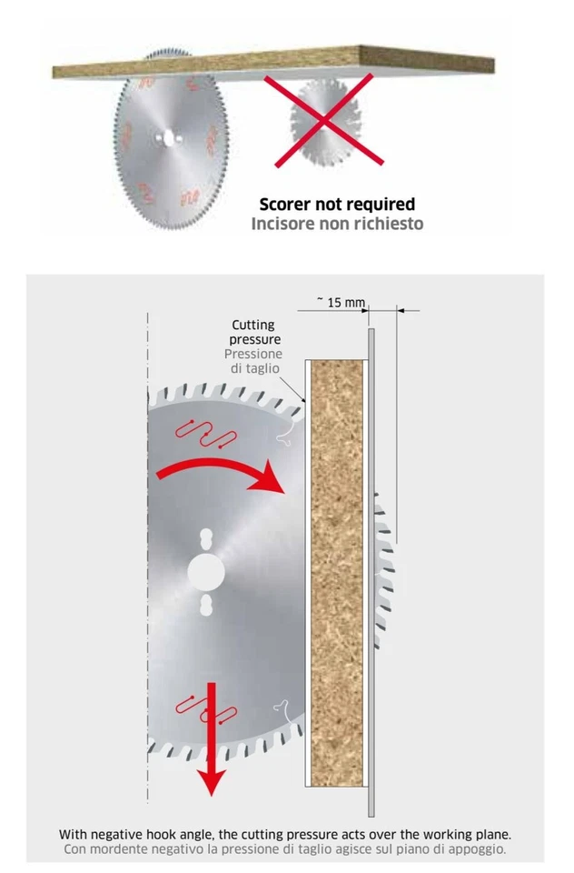 LAMA FREUD PER TAGLIO PANNELLI BILAMINATI DIAM.300mm 96 DENTI FORO 30mm SP.3,2mm - Imagen 4 de 4