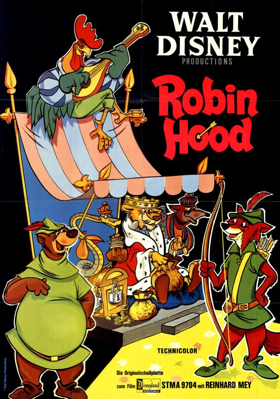 Robin Hood ORIGINAL A0 Kinoplakat Walt Disney / Wolfgang Reitherman ZEICHENTRICK - Bild 1 von 1