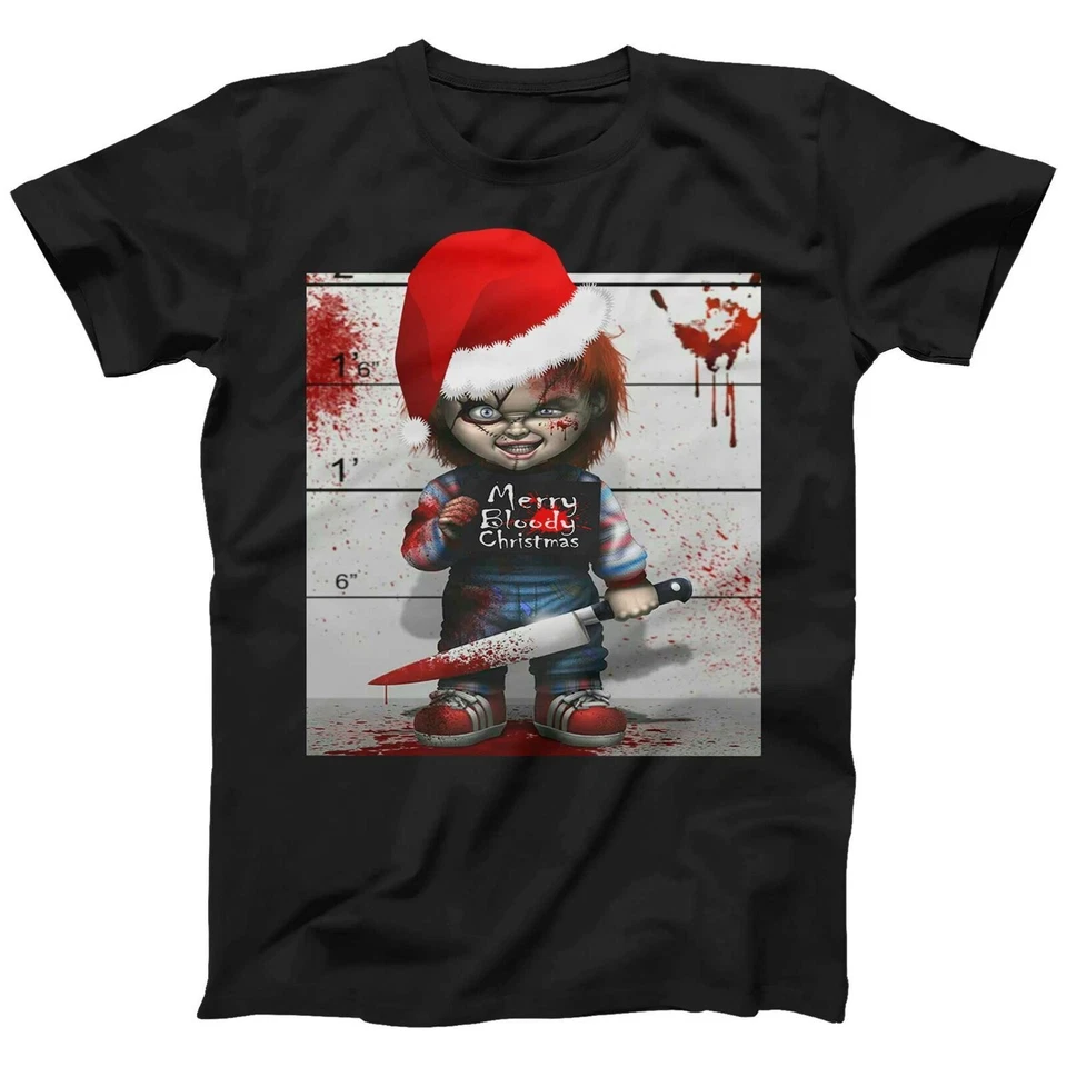 Chucky Bloody Christmas T-shirt for Men Women Kids Xmas Gift Plus Size Available - Image 3 of 4