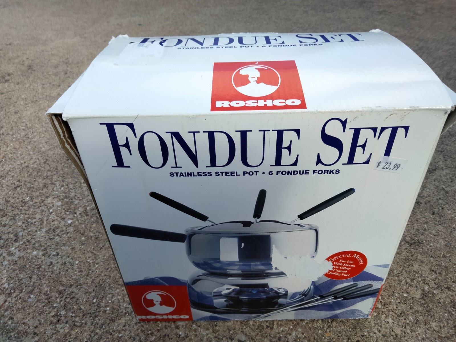 Roshco Stainless Steel Fondue Set. Complete Model 58903 NEW! eBay
