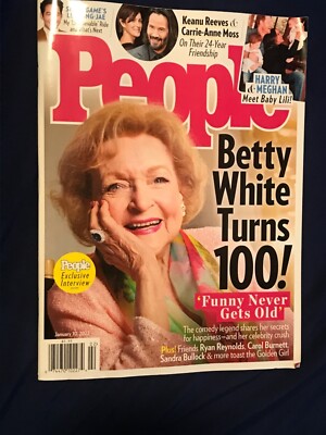  BETTY WHITE TURNS 100 PEOPLE Magazine January 2022 NO LABEL MINT  Newsstand  