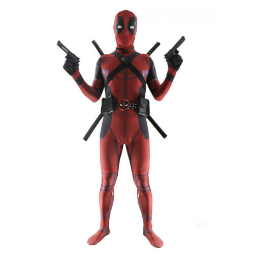 Deadpool Costumes Spandex Bodysuits Halloween Cosplay For Kids & Men's Gift