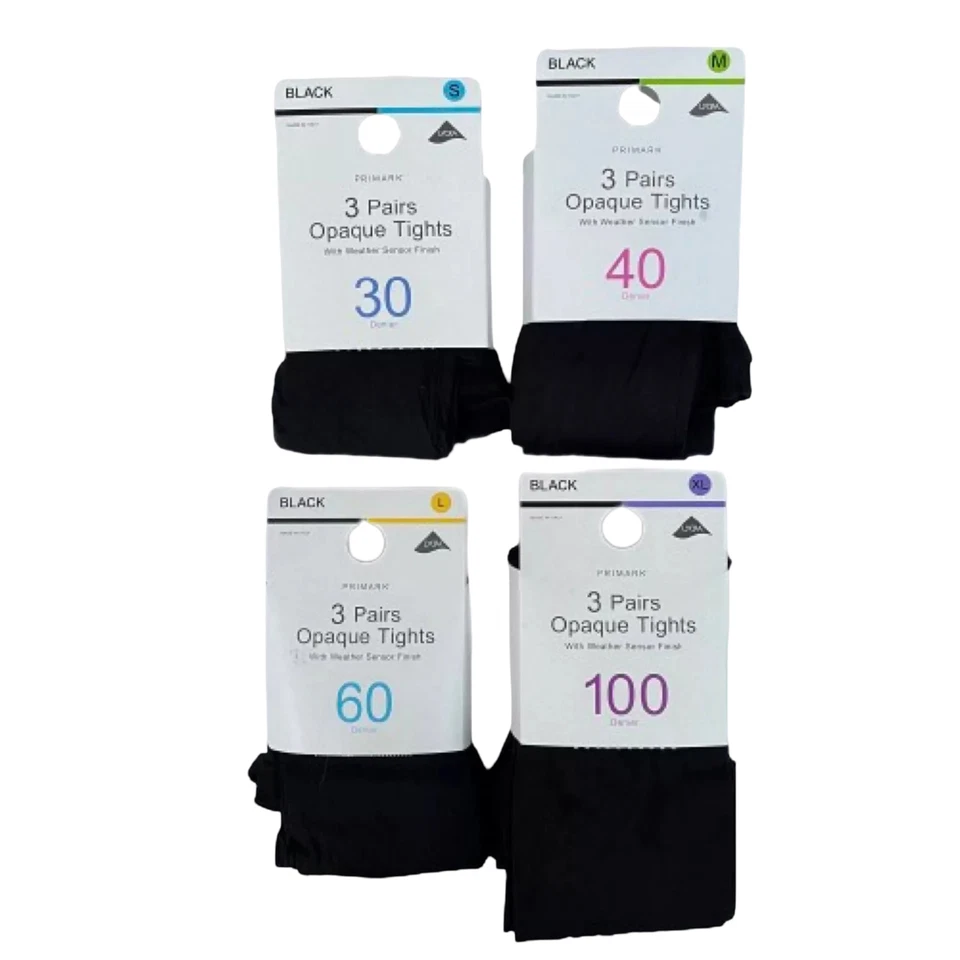 2/3 pares de mallas opacas Primark para mujer y mujer 30 40 60 80 100 120 denier S M L XL Foto 2 de 4