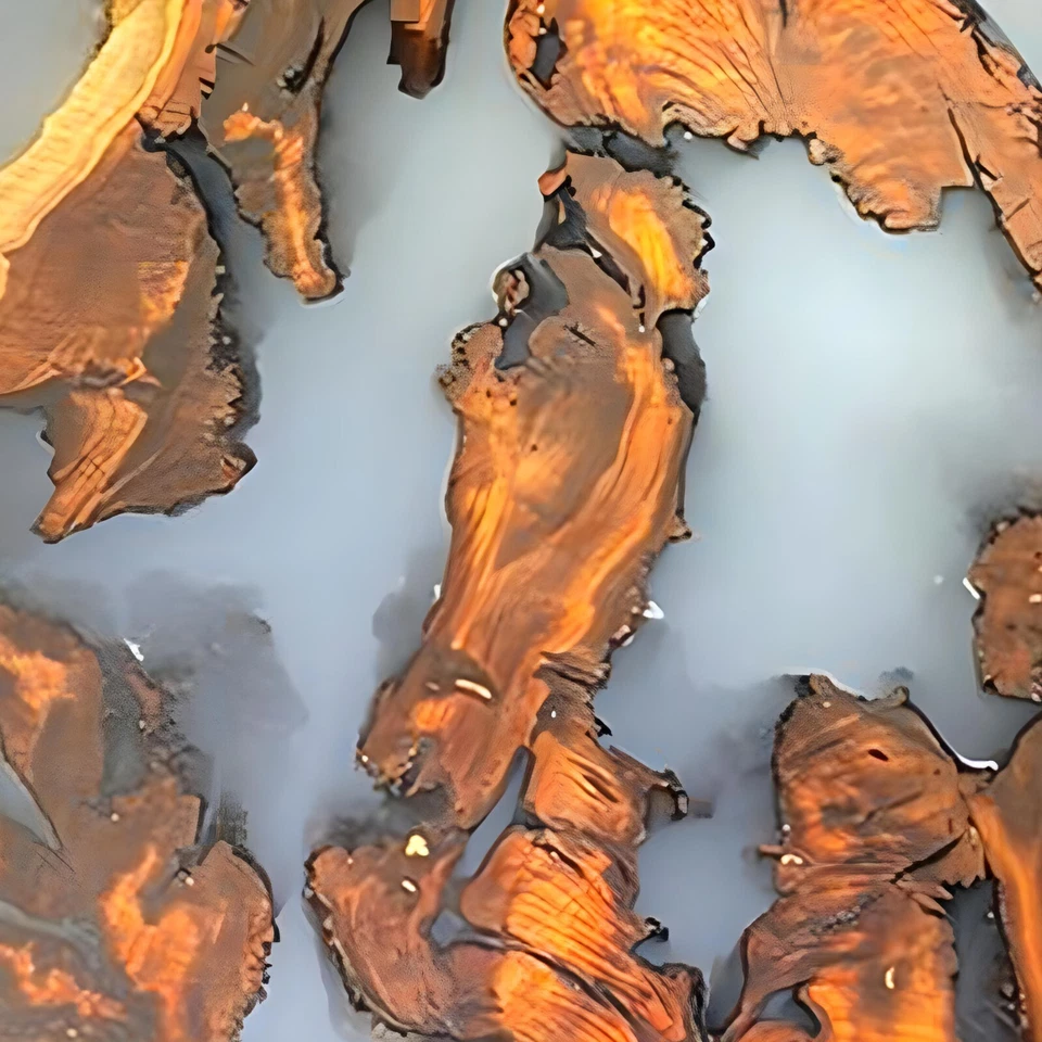 Custom Olive Wood White Epoxy Living Room Table | Unique Handcrafted Resin River - Image 4 of 4