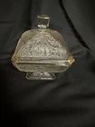 Vintage Jeanette Oak Leaf & Acorn Clear Glass Candy Dish Gold Trim with Lid