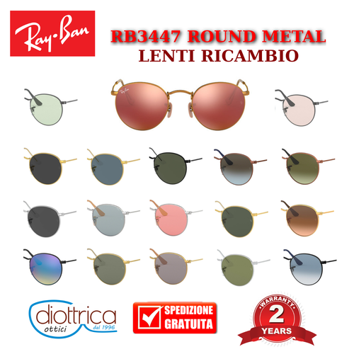 Lenti ricambio Ray Ban ROUND METAL 3447 Polarizzati Specchiati Occhiali da  sole | eBay