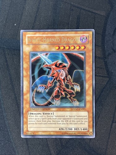 White-Horned Dragon - GXNG-EN001 - Ultra Rare - Limited Edition Yugioh MP