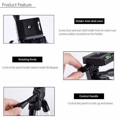 AMZER Professional Camera Tripod Stand Mount & Holder Adjustable Height 34-103Cm - Picture 10 of 10