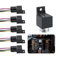 5x KFZ Relais Öffner Schließer Auto Umschaltrelais Wechselrelais 12V 40A Sockel