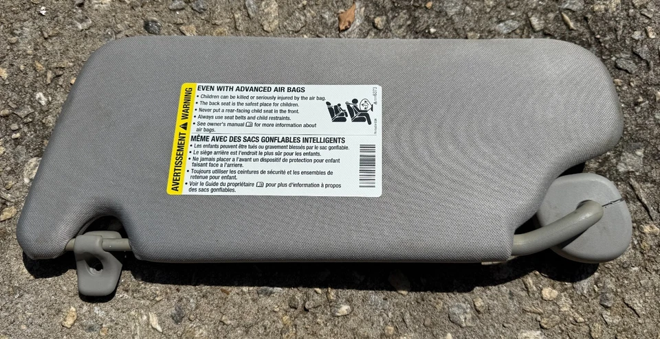Parasol lateral del pasajero gris para Chevrolet Impala 2006-2016 tela derecha OEM Foto 3 de 3
