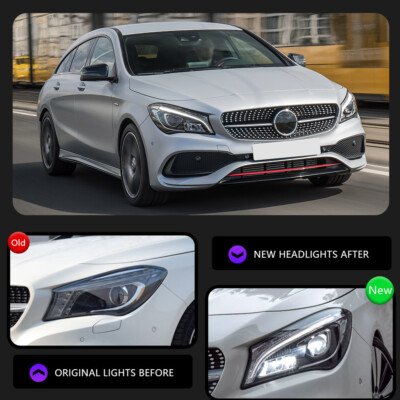 Scheinwerfer für Benz CLA W117 2014-2019 LED Linse Beam Projektor Voll LED DRL