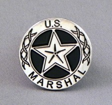 US MARSHAL ENAMEL PIN BADGE - NEW