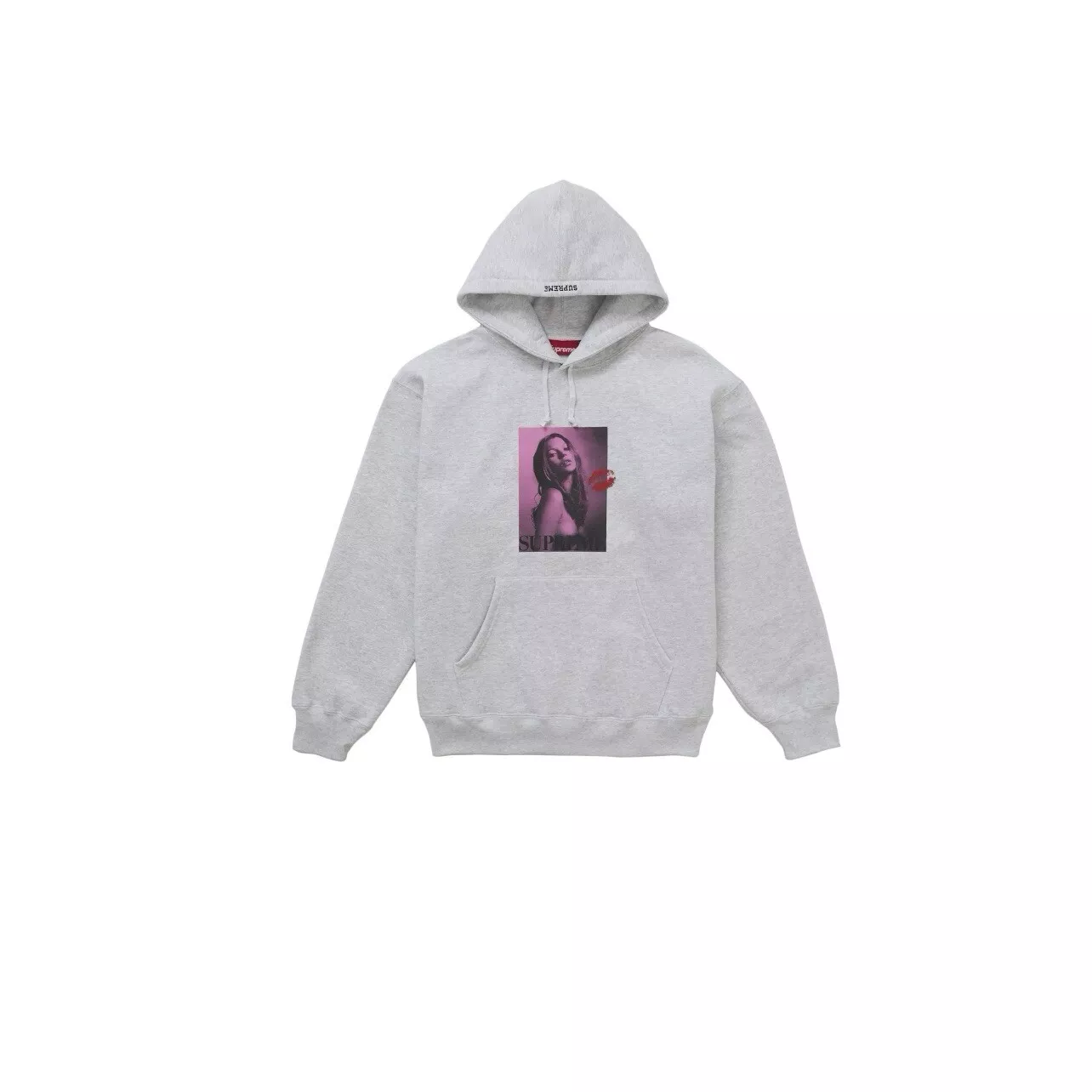 Sweat à capuche à la main Supreme Kate Moss gris cendre Taille : XXL