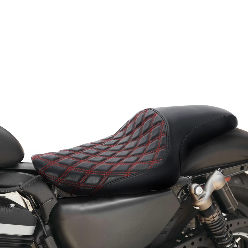 Driver Rider Passenger Seat Fit For Harley Sportster XL 883 XL1200 04-22 2005 06 - Image 3 of 4