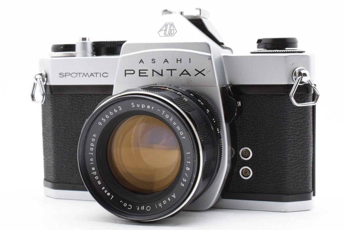 Pentax Spotmatic SP Silver Film Camera Super Takumar 55mm f