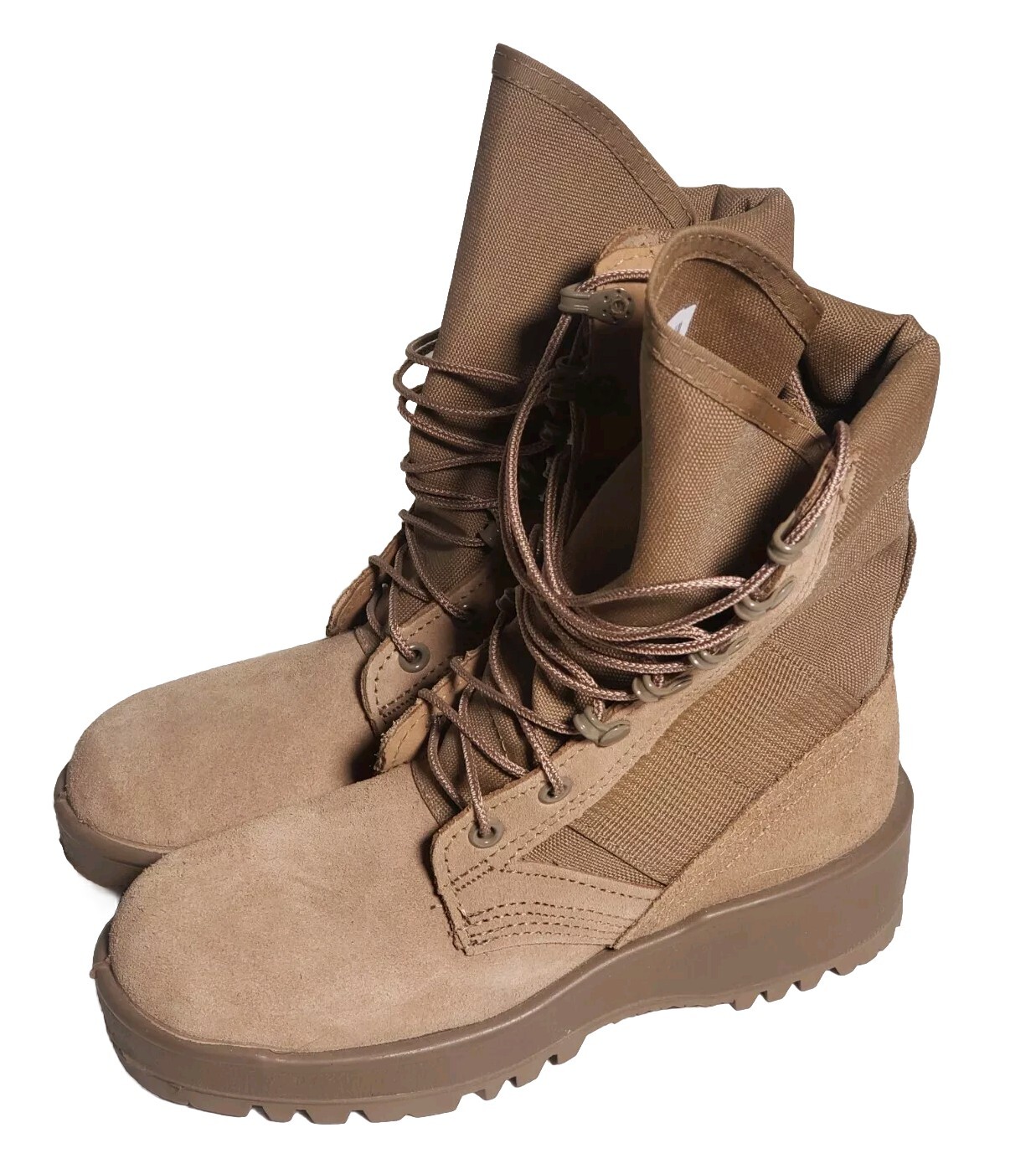 US Army Hot Weather Combat Boots Vibram Sole Coyote Men's Size 3R EU 34-image