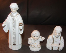 Miro’  Figurine Set Vintage Madrid, Spain Religious Catholic Gold Trim/Stamped