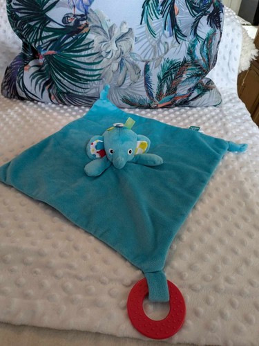 Tesco Carousel Blue Elephant crinkle Comforter Baby Blankie Soft Toy